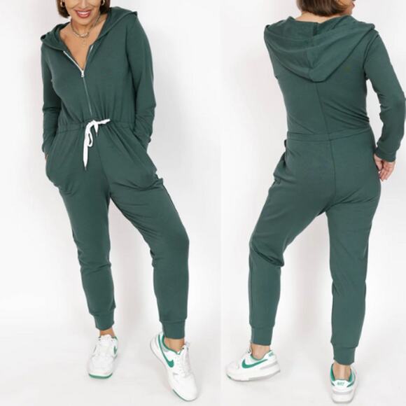 Smash + Tess x Jillian Harris Womens Fall Lounge Hooded Harris Jumpsuit Size L - Picture 1 of 8